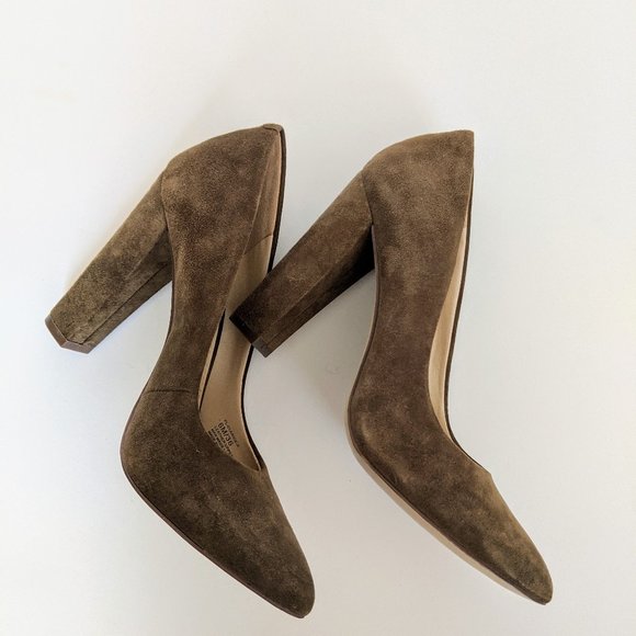 BCBGeneration Clarice Olive/Army Green Suede Pumps - Picture 7 of 10